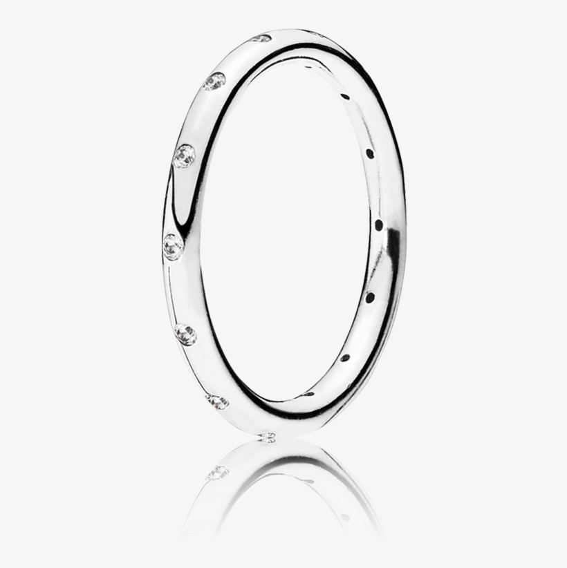 Anillo Gotas Brillantes - Pandora Droplets Stackable Ring, Clear Cz | Silver, transparent png download