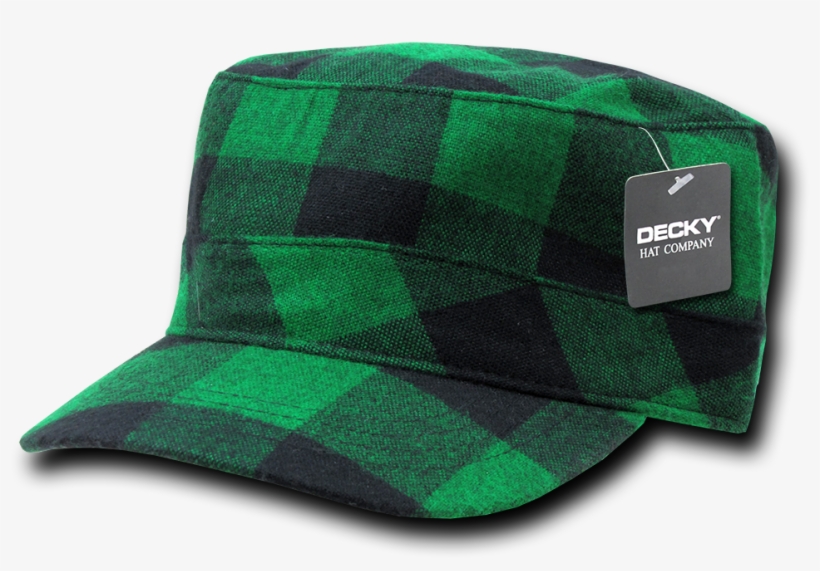 Decky Plaid Flannel Flat Top Bdu Military Patrol Hat, transparent png download