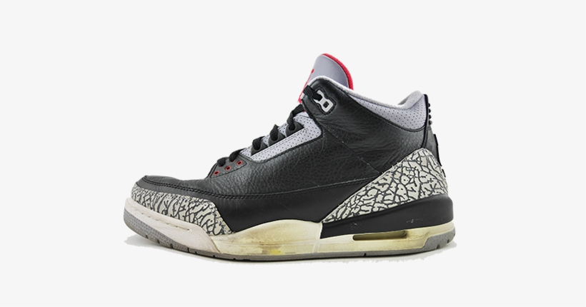 Air Jordan 3 "black Cement" - Air Jordan 3 Retro Mens Og 'black/cement, transparent png download
