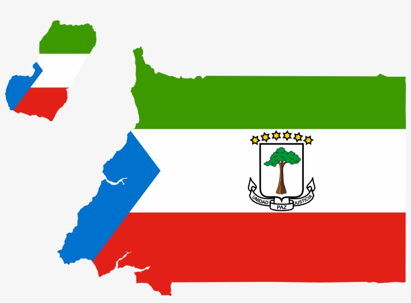 Equatorial Guinea Flag Map Icons Png - Map And Flag Of Equatorial Guinea, transparent png download