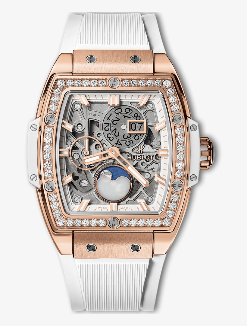 Spirit Of Big Bang Moonphase King Gold White Diamonds - 647 Oe 2080 Rw 1204, transparent png download