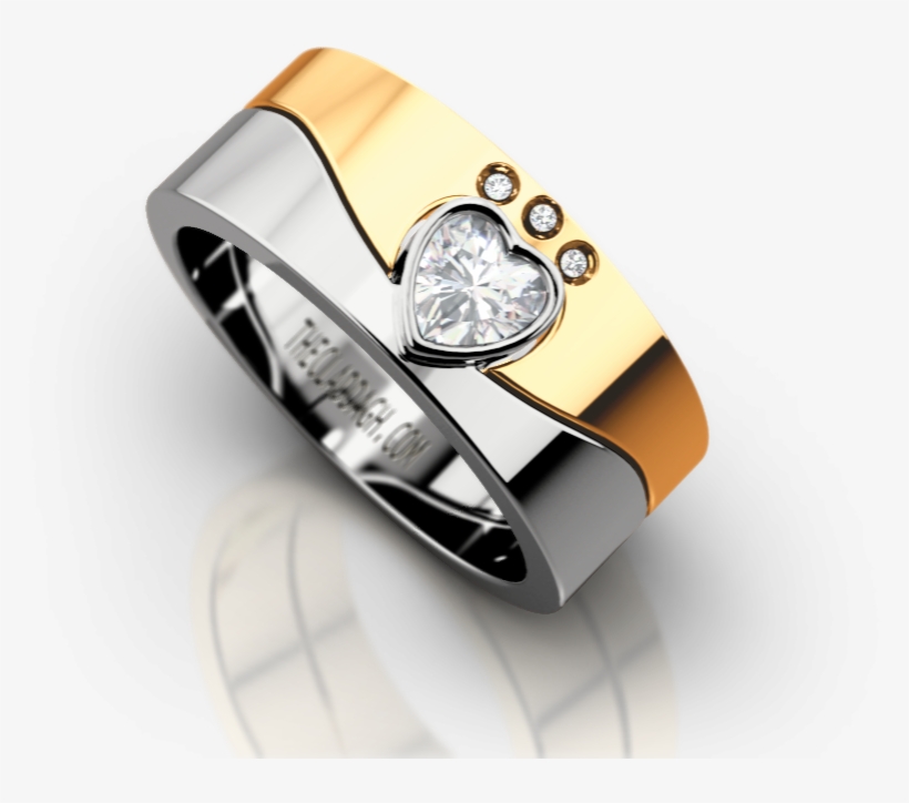 Two Part Claddagh Band In 14 Karat In - Pre-engagement Ring, transparent png download