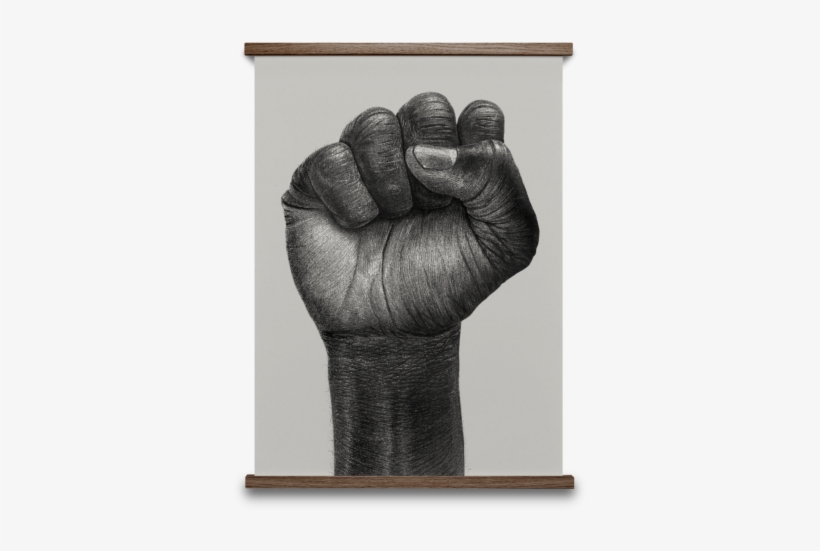 Raised Fist Illustration - Paper Collective Raised Fist Poster, transparent png download