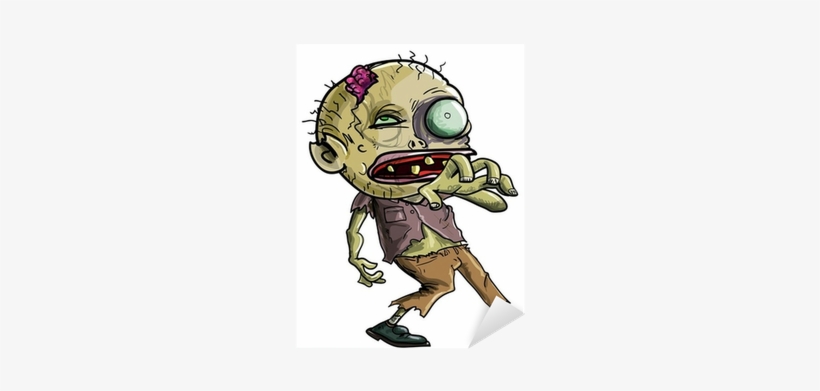 Cartoon Zombie Making A Grabbing Movement Sticker • - Illustration, transparent png download