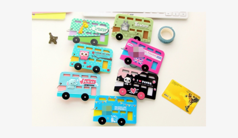 Cartoon Buy Style Card Holder Blank Bus Name Id School - Simply My Love Bus Shape Card Holder Minions, transparent png download