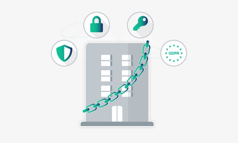 Illustration Of A Chain Wrapped Around A Building - Building, transparent png download