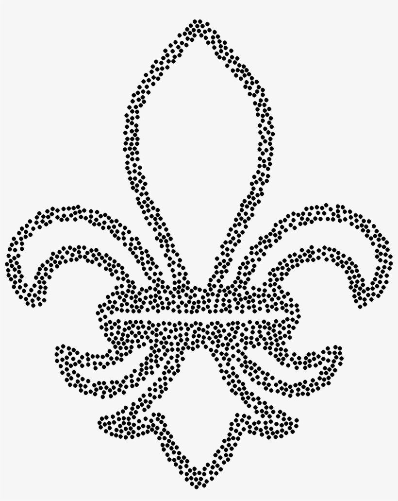 Fleur De Lis Line Drawing At Getdrawings - Stippling, transparent png download