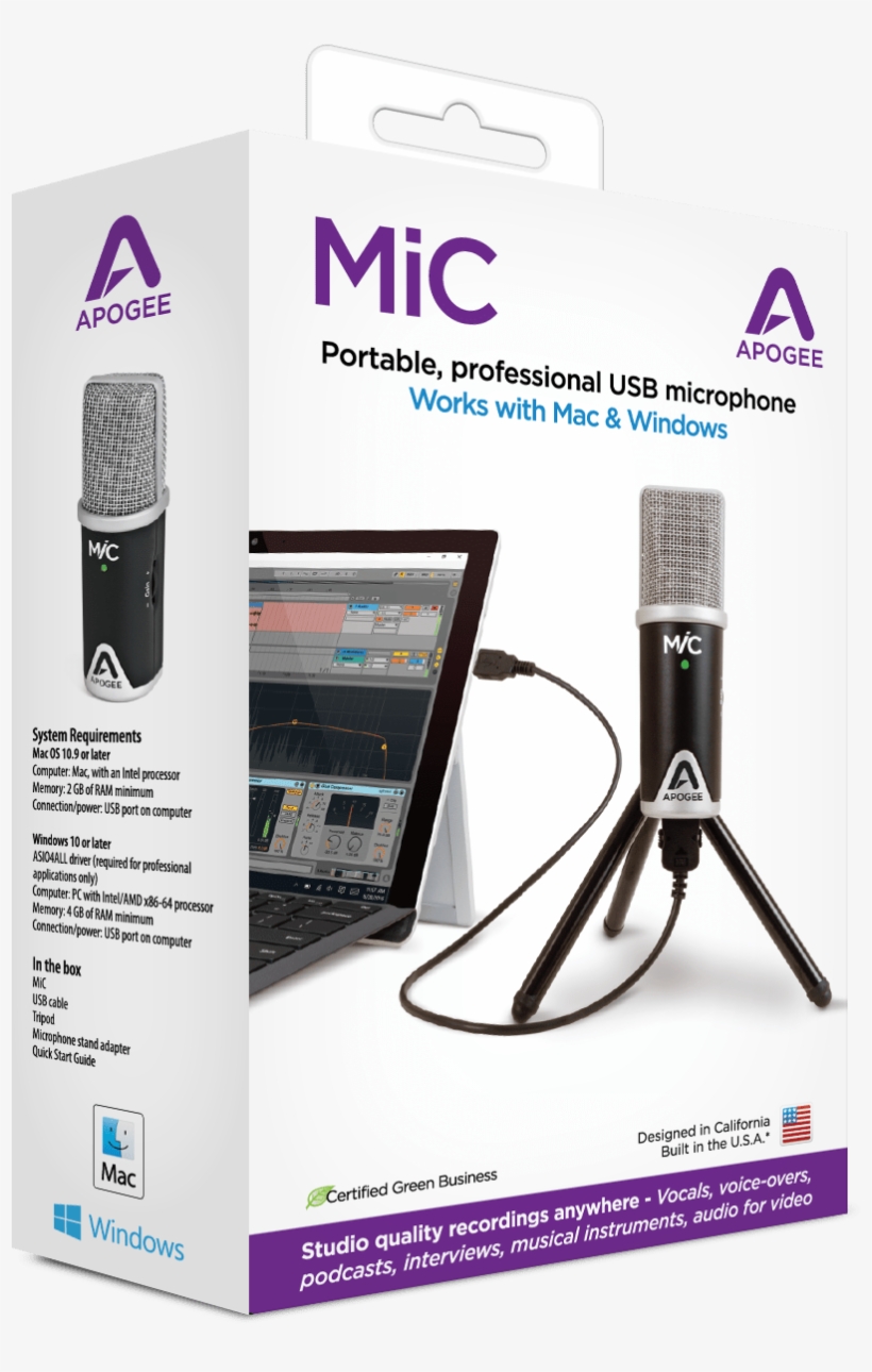 Apogee Mic 96k Mic Mac Windows 3d Box - Apogee Mic 96k For Mac, transparent png download