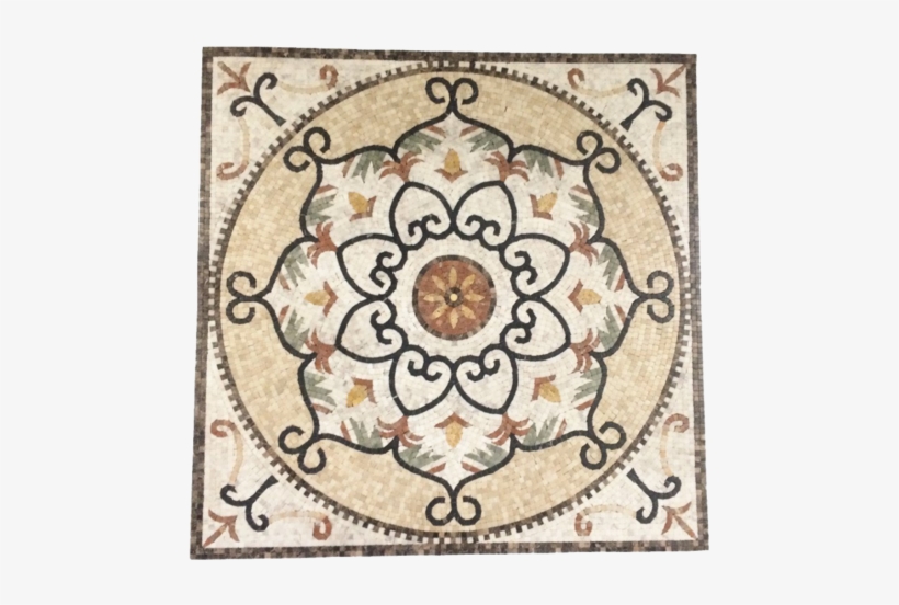 Marble Mosaic Stone Medallion Square Shape Floor Medallion - Flooring, transparent png download