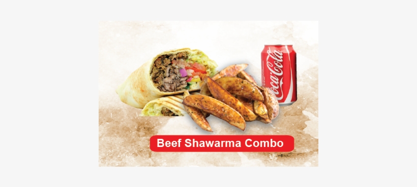 Beef Shawarma Wrap Combo - Bánh, transparent png download
