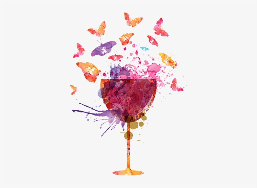 Vinilo Decorativo Splatter Copa De Vino - Printemps Du Vin, transparent png download