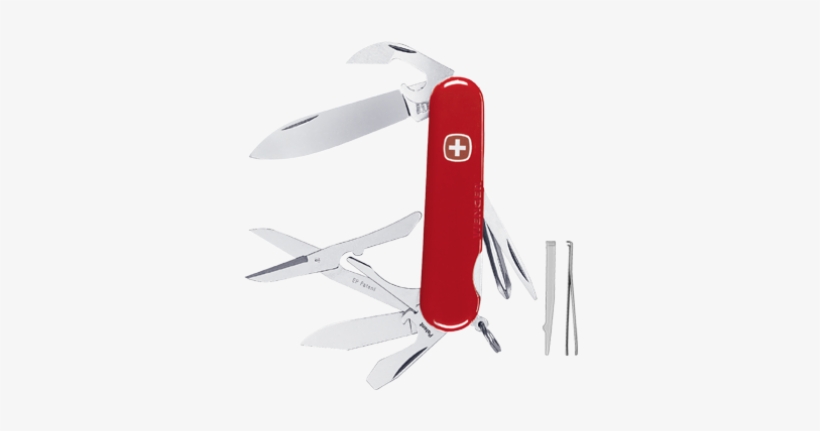 Wenger Knives-16984 , Teton Red Swiss Army Pocket Knife, - Swiss Army Knife Saw, transparent png download