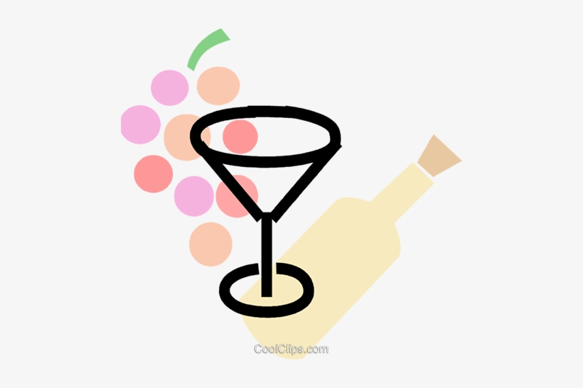 Copa De Vino Con Las Uvas Y El Vino Libres De Derechos - Taça Clipart, transparent png download