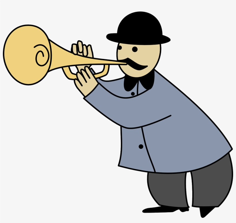 Png Image - Trumpets Playing Clip Art, transparent png download