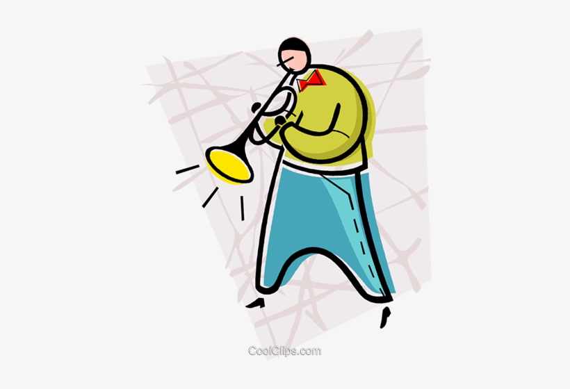 Jazz, Trumpet Player Royalty Free Vector Clip Art Illustration, transparent png download