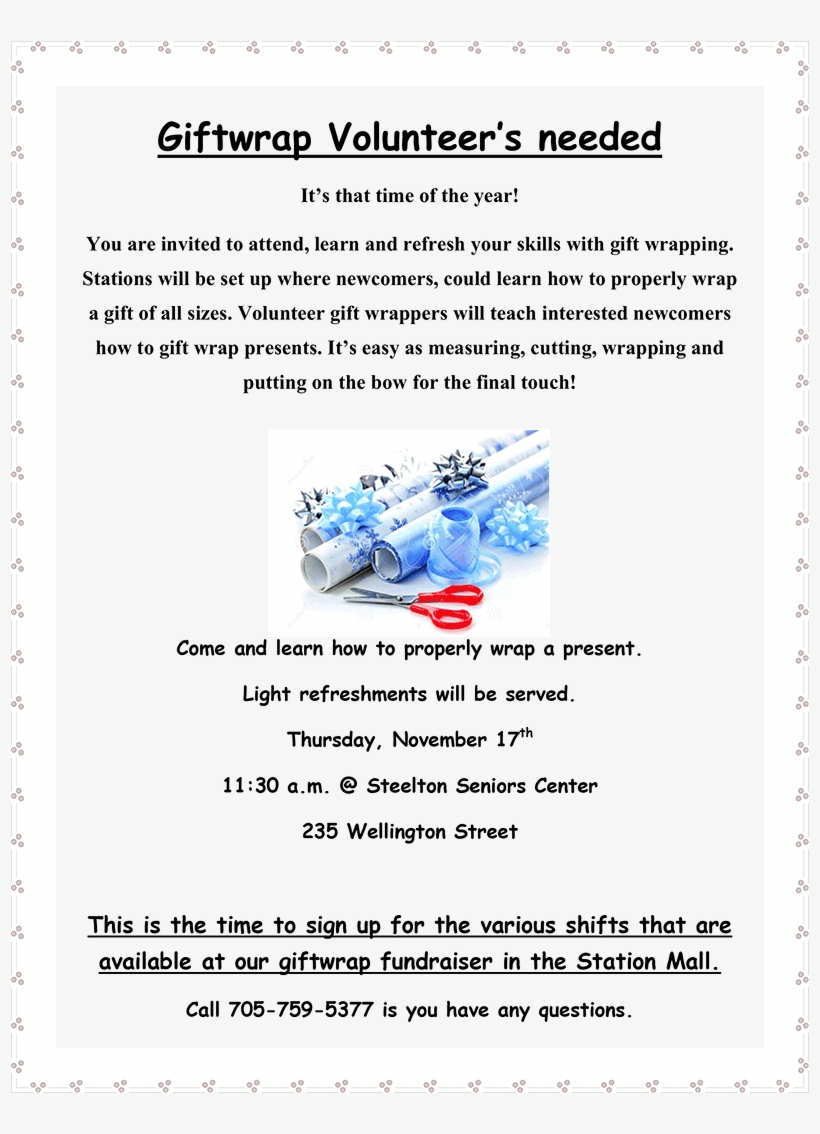 Gift Wrap Volunteer Training - Cafepress Christmas Wrapping Paper Rolls Large Serving, transparent png download