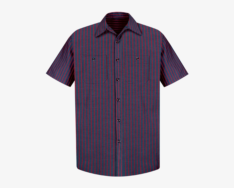 Blue With Brown/white Stripe - Shirt, transparent png download