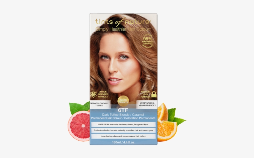 6tf Dark Toffee Blonde Permanent Hair Dye - Tints Of Nature 5r Rich Copper Brown Hair Color - 4.20, transparent png download