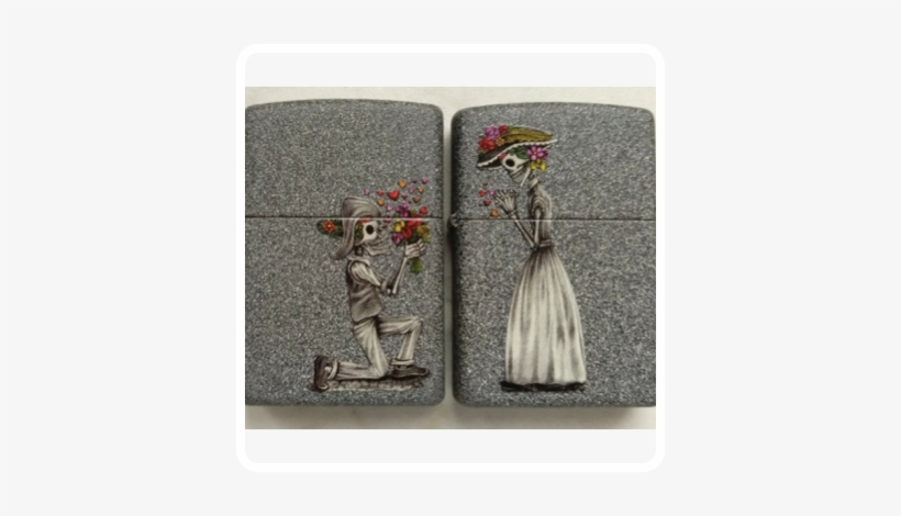 Zippo Day Of The Dead Skulls Iron Stone Regular Lighter, transparent png download