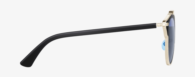 Dior So Real Patilla Negra/ Marco Dorado/cristal Negro - Plastic, transparent png download