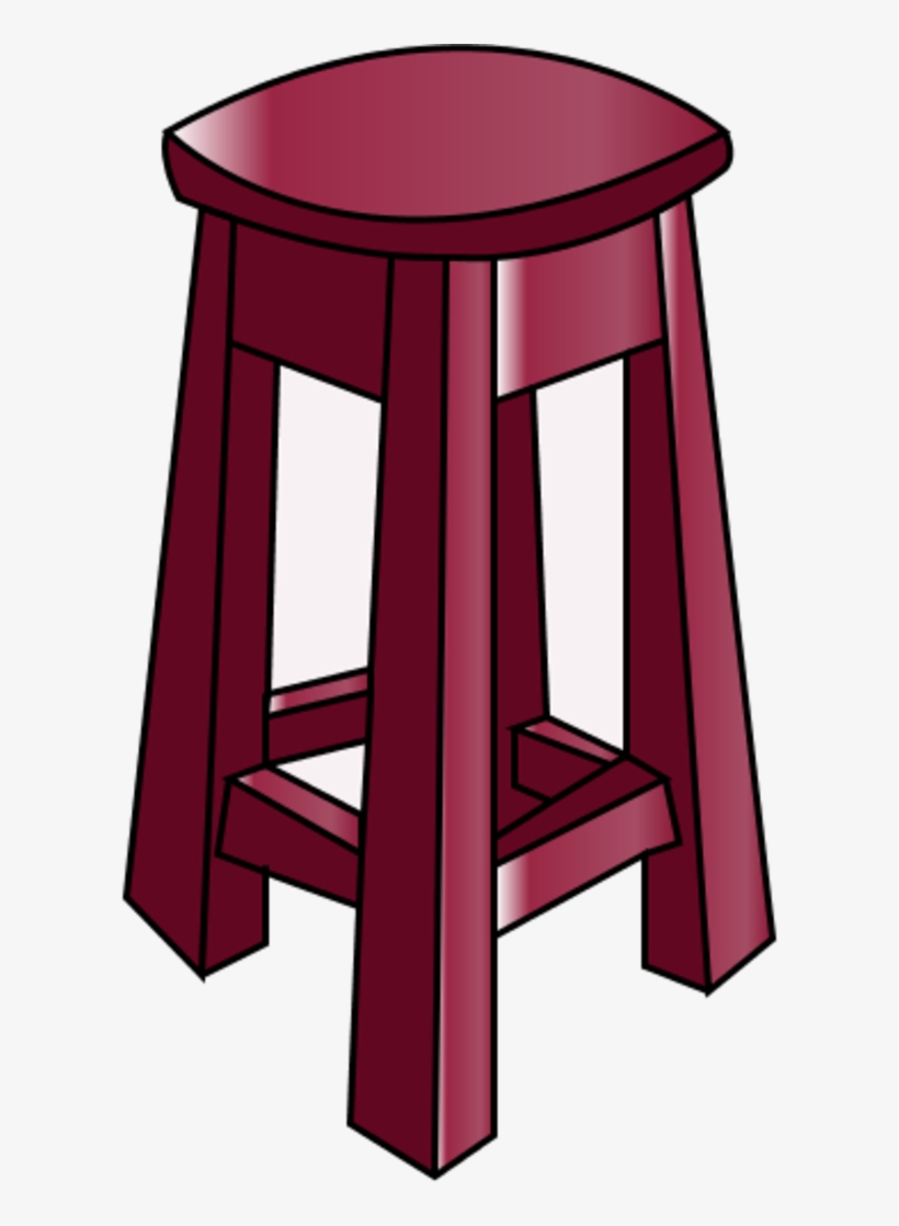 Wooden Bar Chair - Stool Clip Art Png, transparent png download