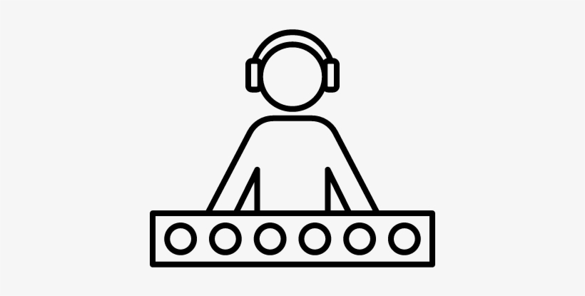 Dj With Headphones Vector - Music, transparent png download