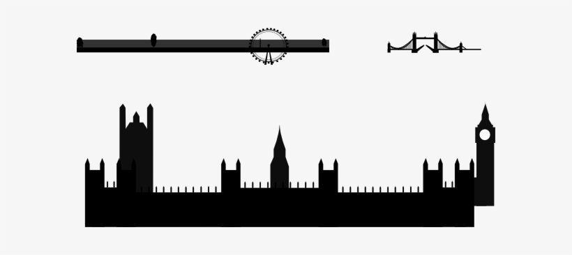 London Skyline Silhouette Clip Art, transparent png download