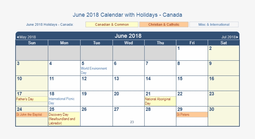 Printable Calendar June 2018 Canada - Calendar 2019 March Holi, transparent png download