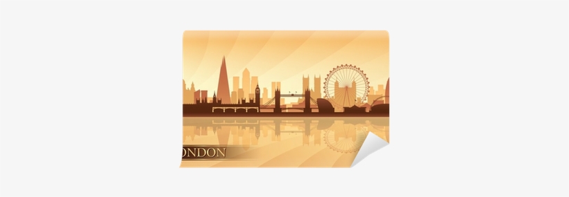 London City Skyline Silhouette Background Wall Mural - London Skyline Notebook & Journal. Productivity, transparent png download