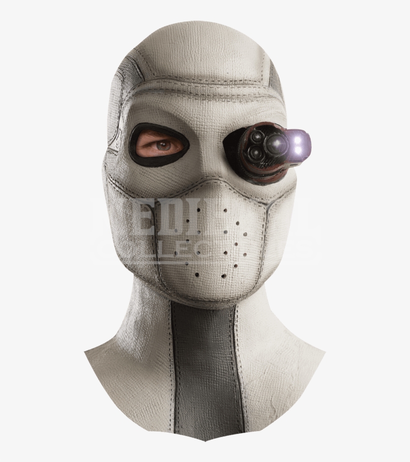 Adult Deadshot Light-up Latex Mask - Suicide Squad Light Up Deadshot Mask, transparent png download
