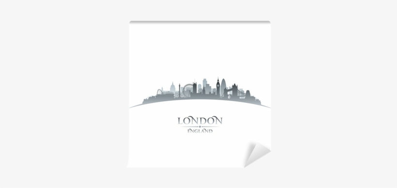 London England City Skyline Silhouette White Background - London, transparent png download