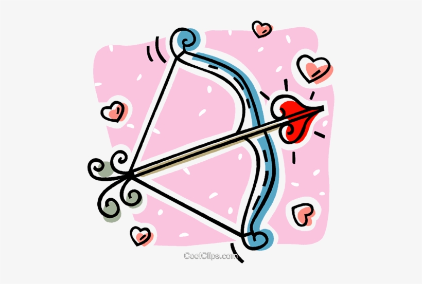 Valentim Arco E Flecha Livre De Direitos Vetores Clip - Cartoon Bow And Arrow, transparent png download