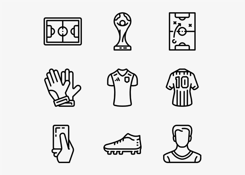 Linear Sports Balls 9 Icons View 19 Packs - Icon, transparent png download