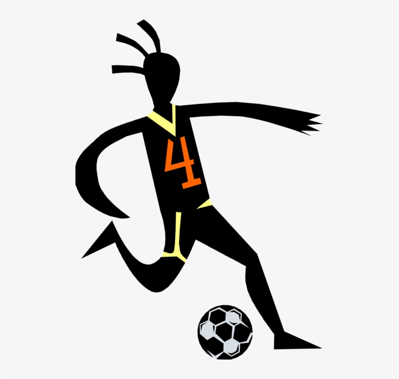 Vector Illustration Of Sport Of Soccer Football Player - Soccer Clip Art, transparent png download