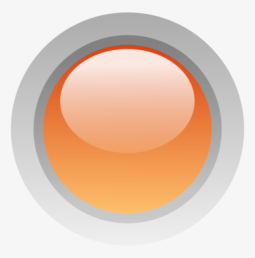 Orange Plaza Light-emitting Diode Led Lamp Computer - Led Circle Orange, transparent png download