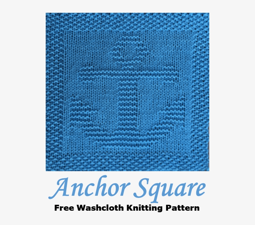 Anchor Free Knitting Pattern For Dishcloth, Washcloth, - Afghan, transparent png download