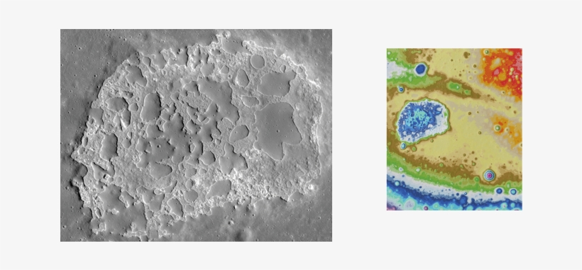 Ina D Caldera, Moon - Volcano, transparent png download