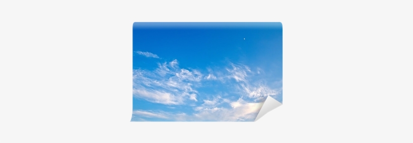 Texture Of Blue Sky With Clouds And The Moon Wall Mural - Cloud, transparent png download