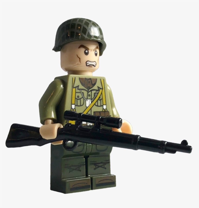 Minifig World War Ii American Normandy Sniper - Assault Rifle, transparent png download