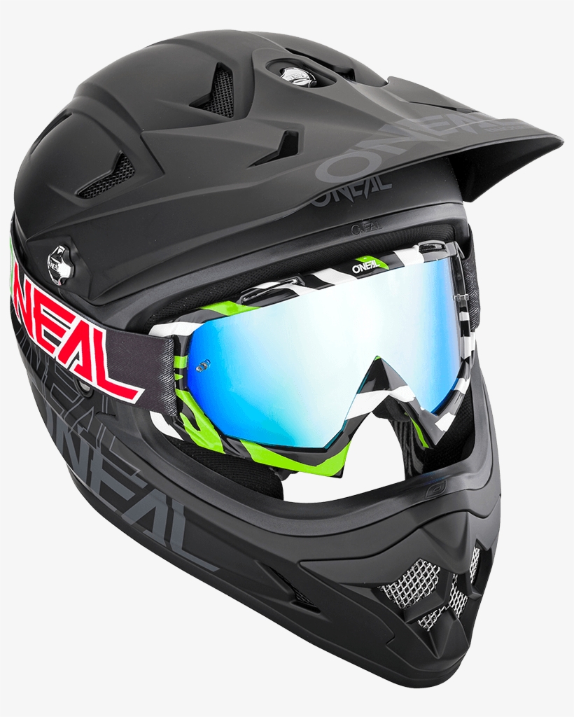 Masque Cross Oneal B10 Twoface Noir Ecran Miroir Argent - Oneal B-30 Ink Youth Motocross Goggles - Hi-viz, transparent png download