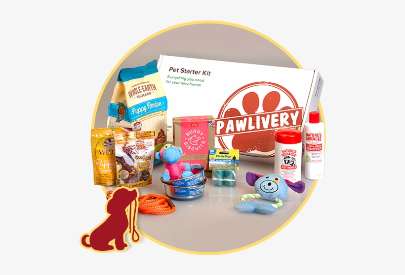 Puppy Paw Pack - Dog And Leash Ornament (round), transparent png download