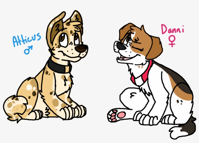 Handsome Hound And Pretty Puppy By Axelpup101-d83l7sf - Cartoon, transparent png download