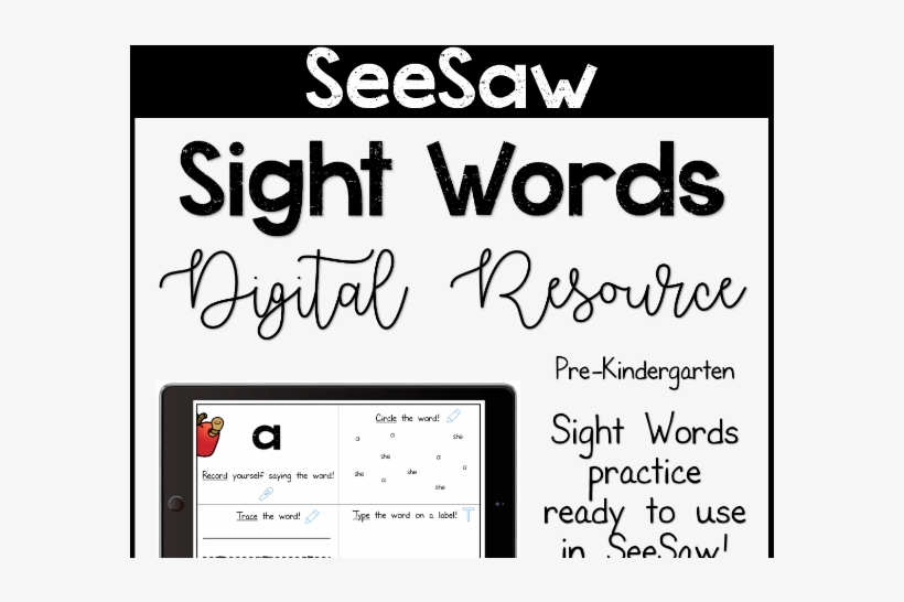 Cover Image - 2nd Grade Sight Word List For Seesaw, transparent png download