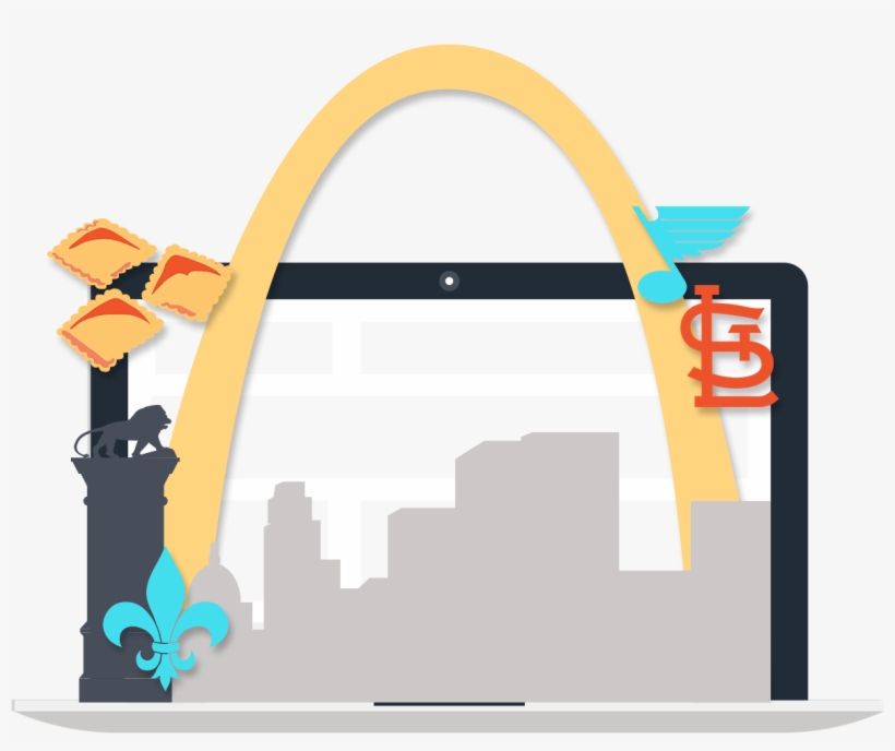St Louis Web Design Illustration - St. Louis, transparent png download