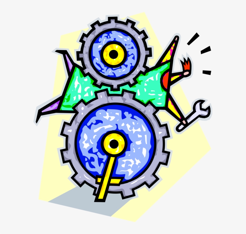 Vector Illustration Of Getting Stuck In Cogwheel Gear - Simbolo Da Radiologia Medica, transparent png download