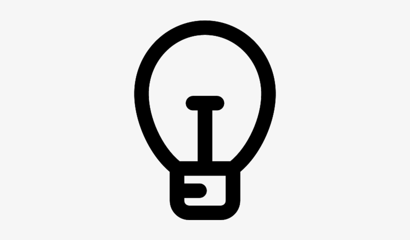 Light Bulb Outline Vector - Incandescent Light Bulb, transparent png download