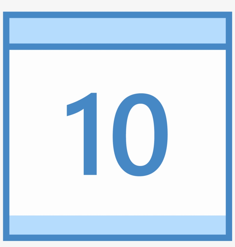 Calendar 10 Icon - Icon, transparent png download