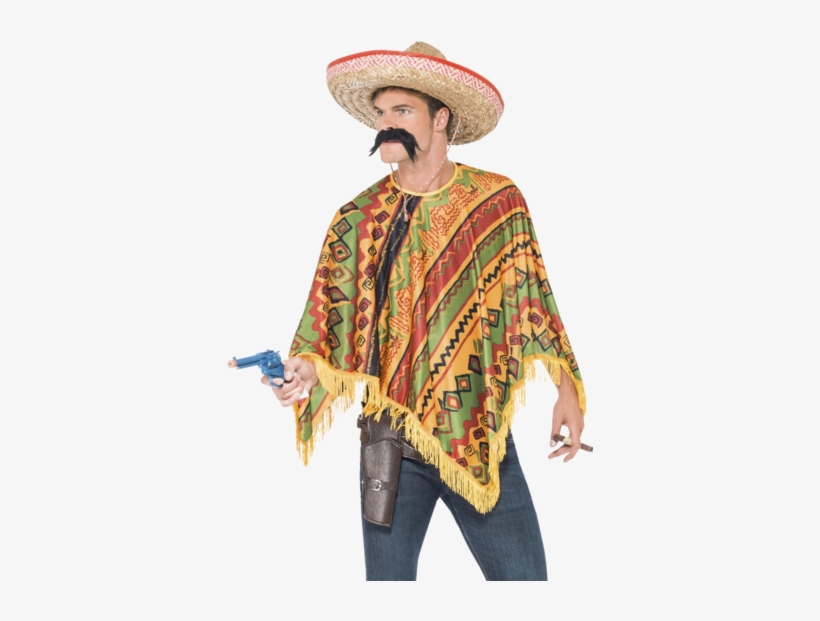 Feel Those Mexican Vibes With The Adult Poncho Instant - Wild Wild West Theme Ideas Costume, transparent png download