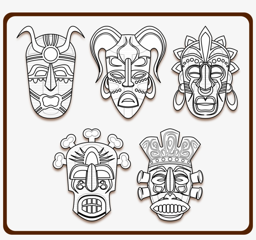 Tribal Masks, Ing Book, Sheet, Intelligentsia - Mask, transparent png download
