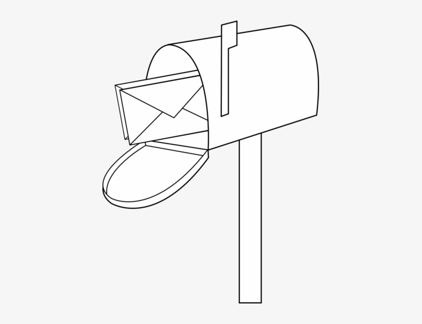 Mailbox Mail Mail Clipart Free Clipart Images 2 Image - Mailbox Coloring Page, transparent png download